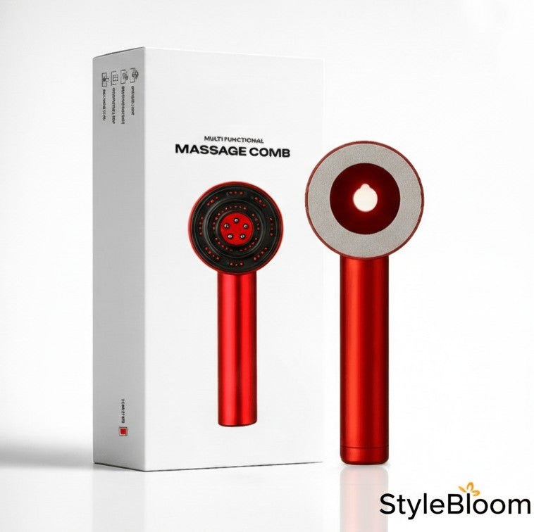 Red Light Therapy Scalp Massager— Reduce Hair Fall + Stimulate Growth